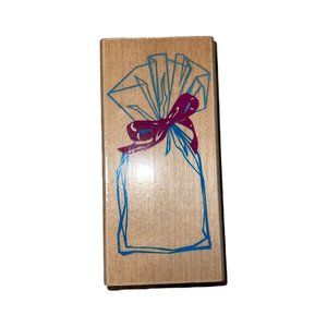 Vintage Rubber Stampede Posh Impressions Clearly Wrapped Z386F Rubber Stamp 1994